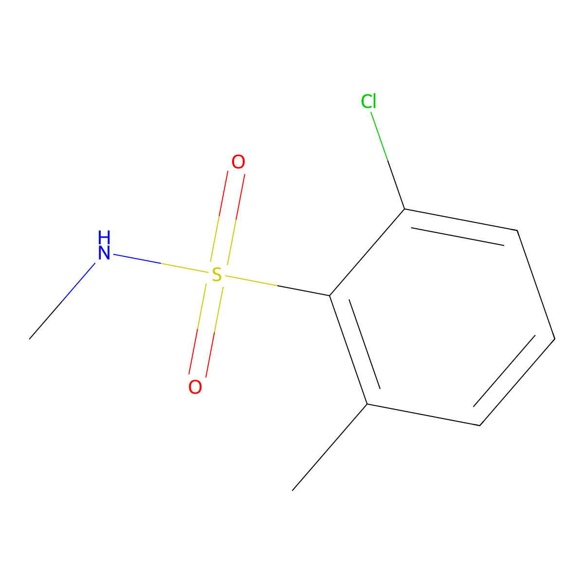 2-Chloro-N,6-dimethylbenzene-1-sulfonamide molecular structure, CAS 1263276-06-7