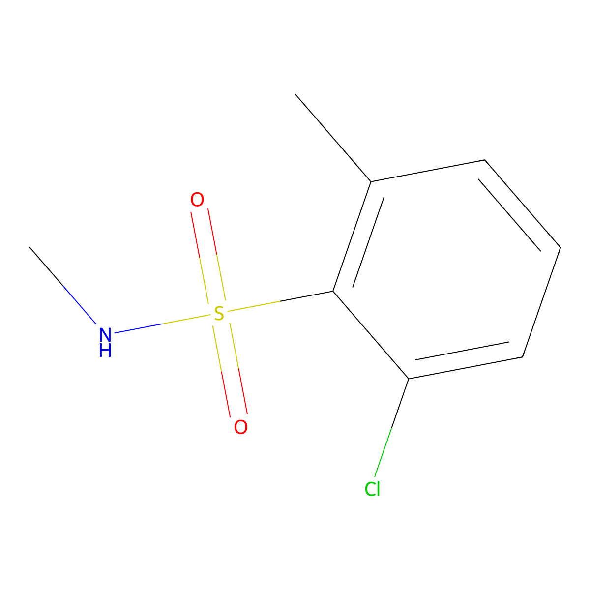 2-Chloro-N,6-dimethylbenzene-1-sulfonamide molecular structure, CAS 1263276-06-7