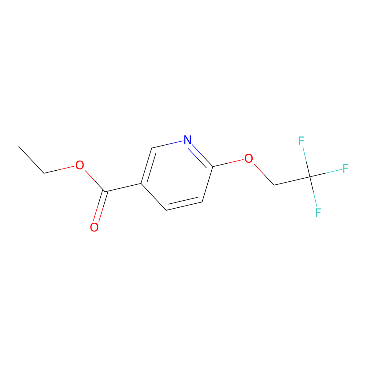 Ethyl 6-(2,2,2-trifluoroethoxy)nicotinate molecular structure, CAS 1263276-73-8