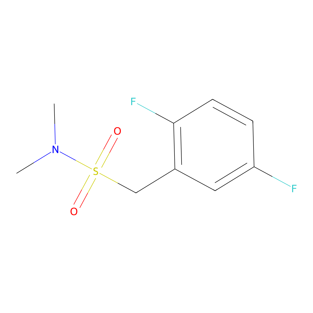 1-(2,5-Difluorophenyl)-N,N-dimethylmethanesulfonamide molecular structure, CAS 1263276-78-3