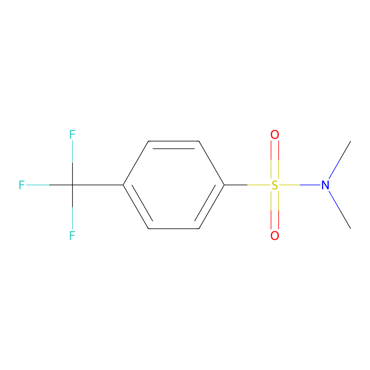 N,N-dimethyl-4-(trifluoromethyl)benzene-1-sulfonamide molecular structure, CAS 1263276-85-2