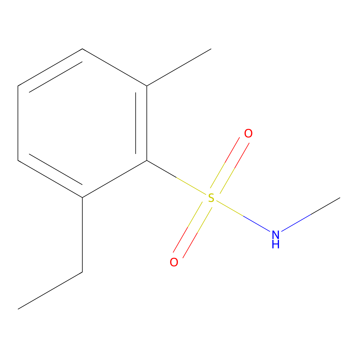 2-Ethyl-N,6-dimethylbenzene-1-sulfonamide molecular structure, CAS 1263276-86-3