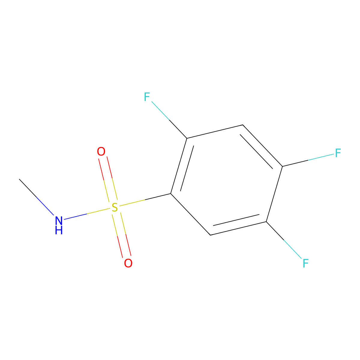 2,4,5-trifluoro-N-methylbenzene-1-sulfonamide molecular structure, CAS 1263276-88-5
