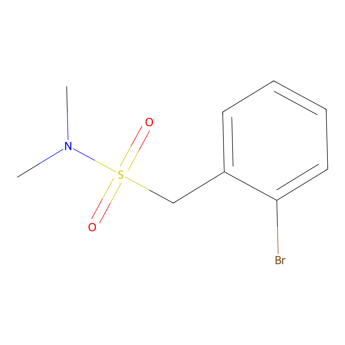 1-(2-Bromophenyl)-N,N-dimethylmethanesulfonamide molecular structure, CAS 1263277-22-0