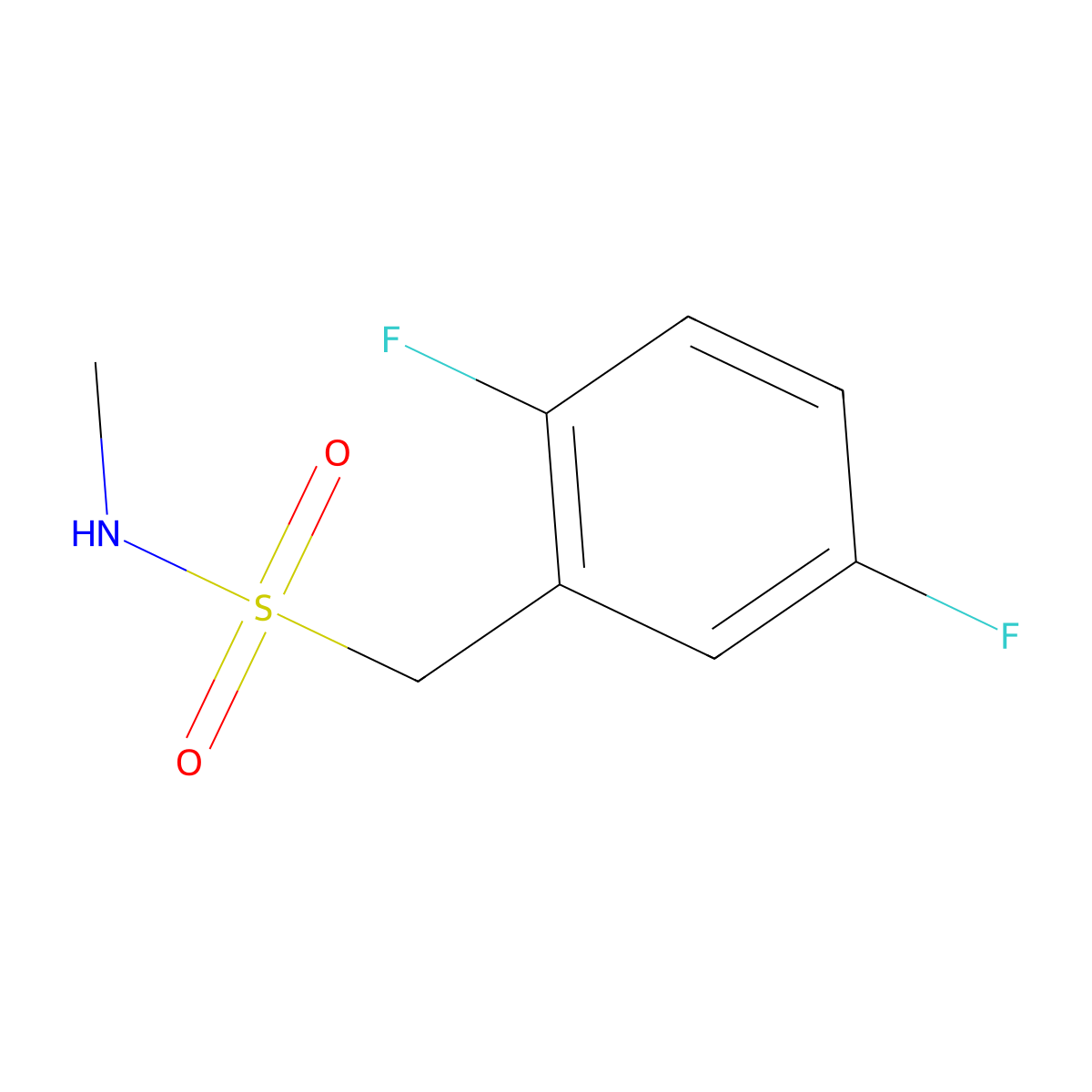 1-(2,5-difluorophenyl)-N-methylmethanesulfonamide molecular structure, CAS 1263277-61-7
