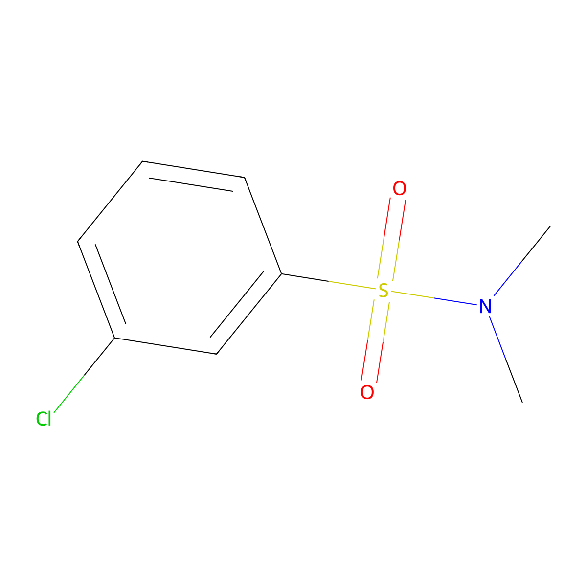 3-chloro-N,N-dimethylbenzene-1-sulfonamide molecular structure, CAS 1263277-68-4