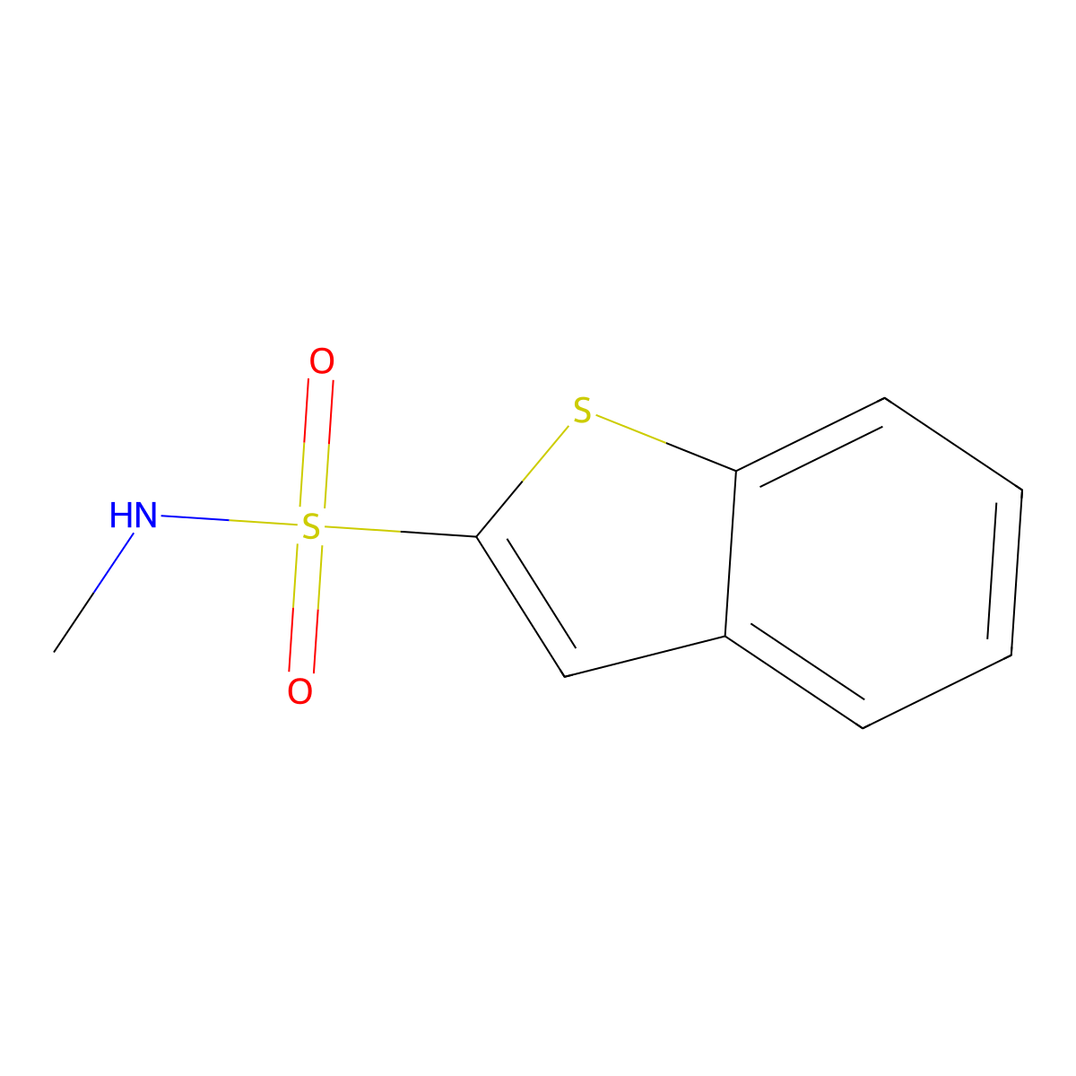 N-methyl-1-benzothiophene-2-sulfonamide molecular structure, CAS 1263277-81-1
