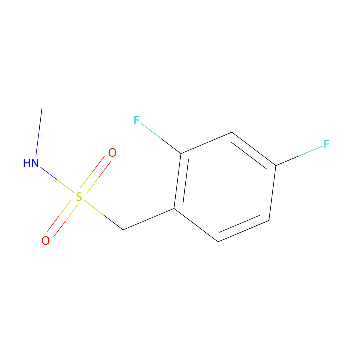 1-(2,4-difluorophenyl)-N-methylmethanesulfonamide molecular structure, CAS 1263277-88-8