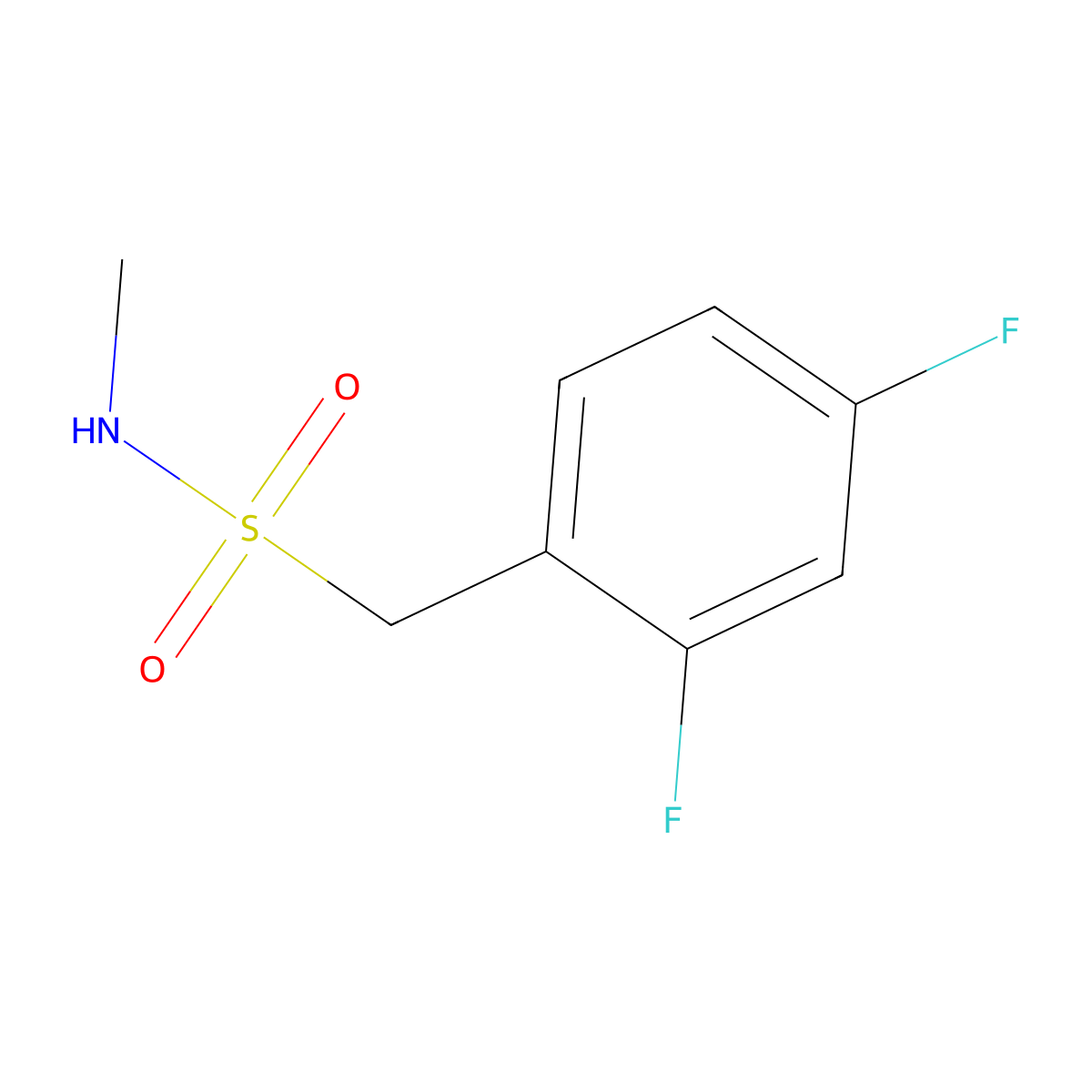 1-(2,4-difluorophenyl)-N-methylmethanesulfonamide molecular structure, CAS 1263277-88-8