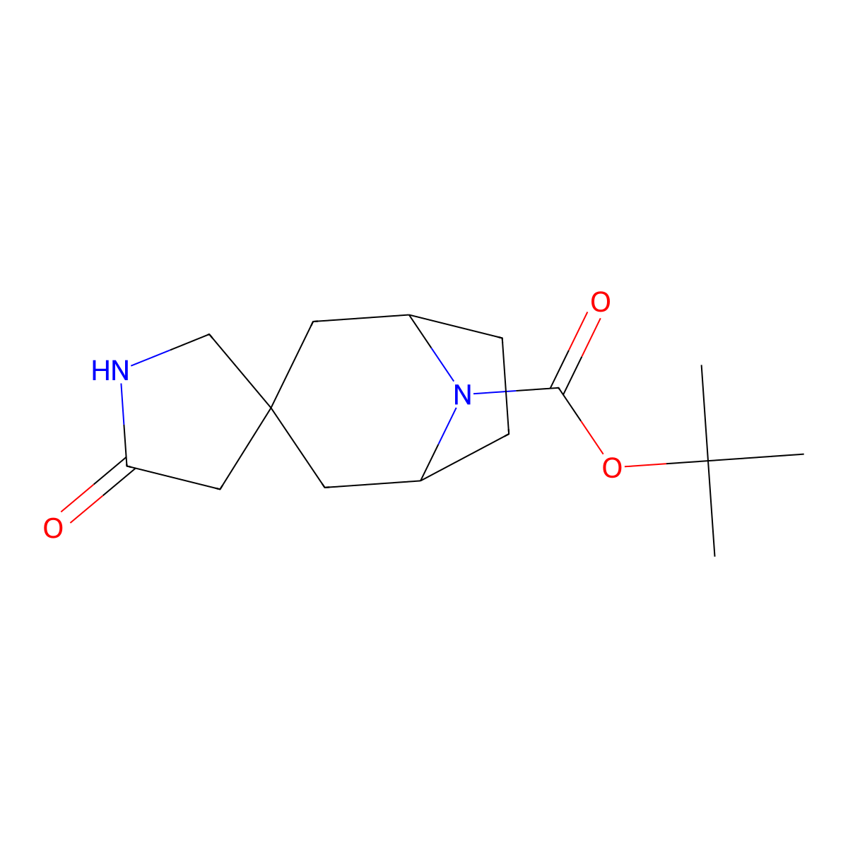 tert-Butyl 5'-oxo-8-azaspiro[bicyclo[3.2.1]octane-3,3'-pyrrolidine]-8-carboxylate molecular structure, CAS 1263279-47-5