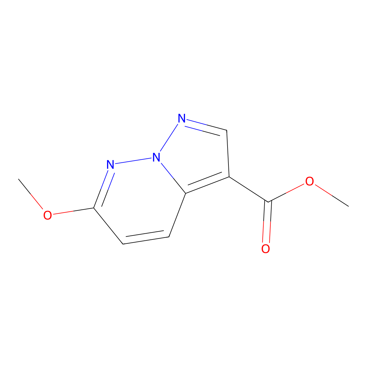 Methyl 6-methoxypyrazolo[1,5-b]pyridazine-3-carboxylate molecular structure, CAS 1263279-79-3