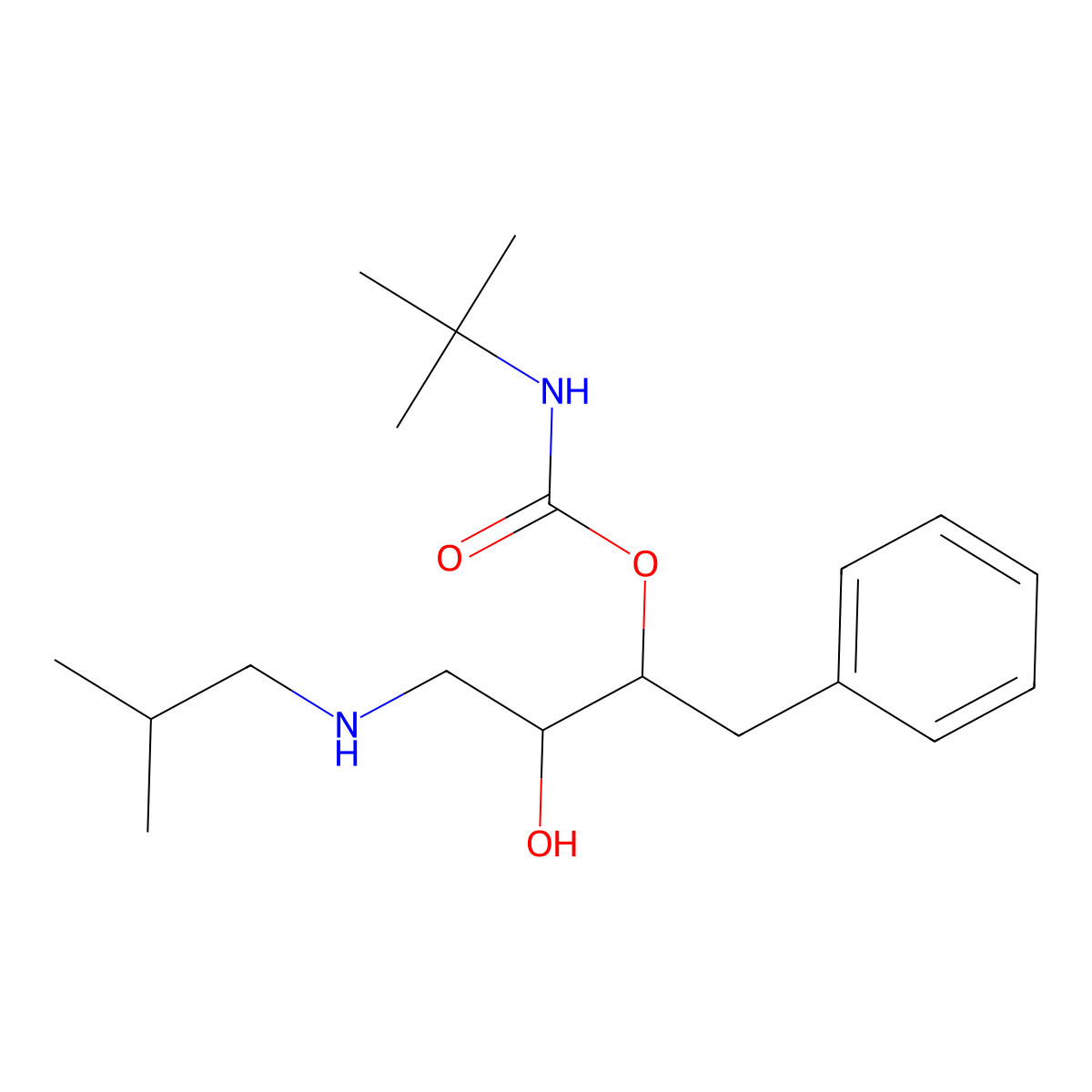 (2S,3R)-3-hydroxy-4-(isobutylamino)-1-phenylbutan-2-yl tert-butylcarbamate molecular structure, CAS 1263280-57-4