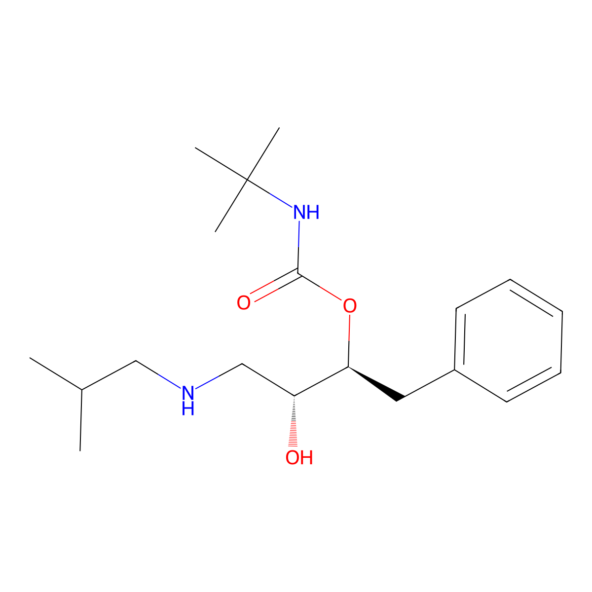(2S,3R)-3-hydroxy-4-(isobutylamino)-1-phenylbutan-2-yl tert-butylcarbamate molecular structure, CAS 1263280-57-4