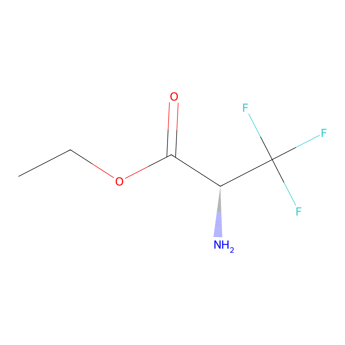 Ethyl (2R)-2-amino-3,3,3-trifluoropropanoate molecular structure, CAS 1263281-03-3