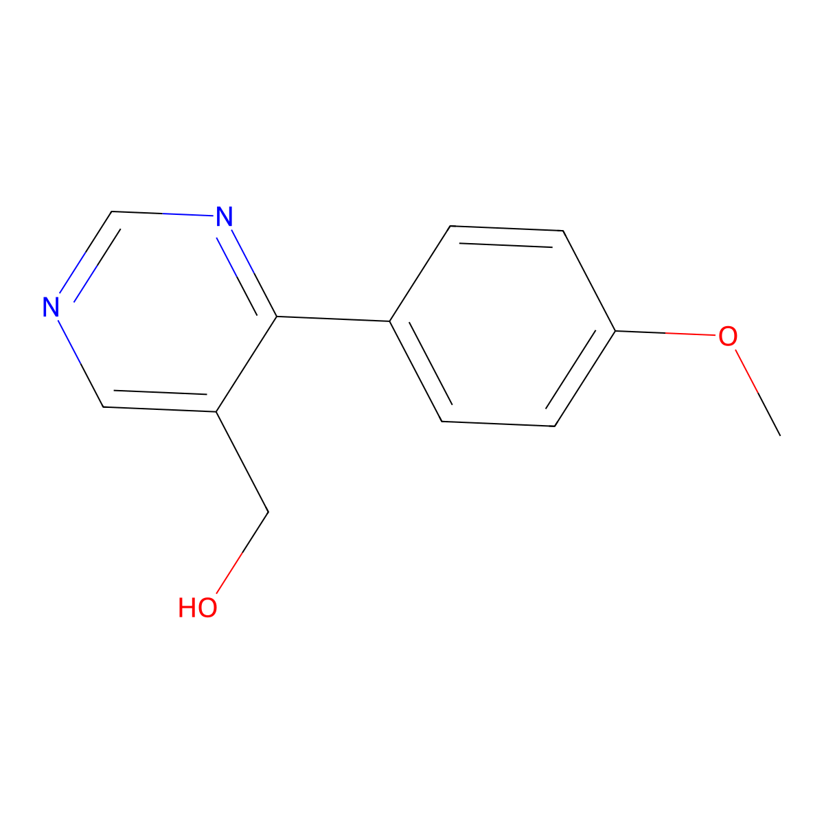[4-(4-Methoxyphenyl)pyrimidin-5-yl]methanol molecular structure, CAS 1263281-18-0