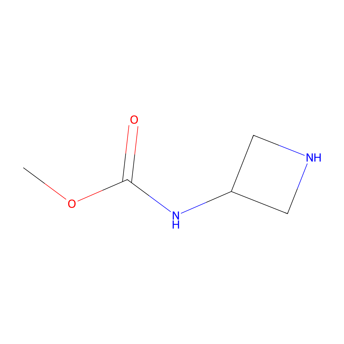 methyl N-(azetidin-3-yl)carbamate molecular structure, CAS 1263281-31-7