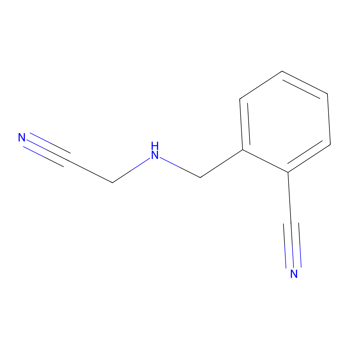 2-(((Cyanomethyl)amino)methyl)benzonitrile molecular structure, CAS 1263281-47-5