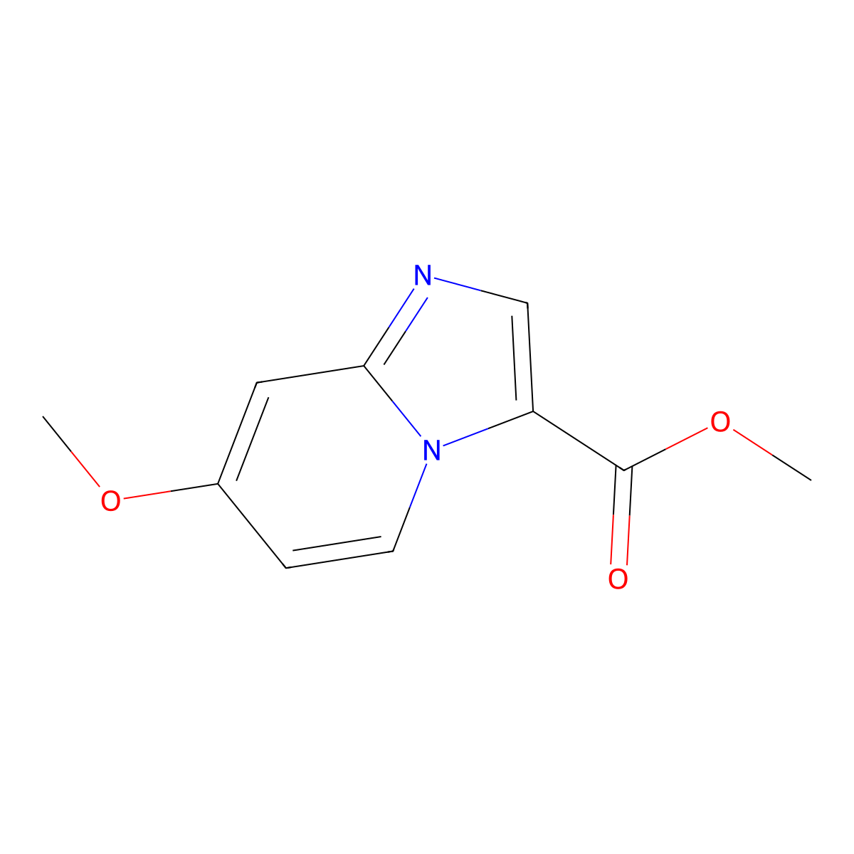 Methyl 7-methoxyimidazo[1,2-a]pyridine-3-carboxylate molecular structure, CAS 1263281-53-3