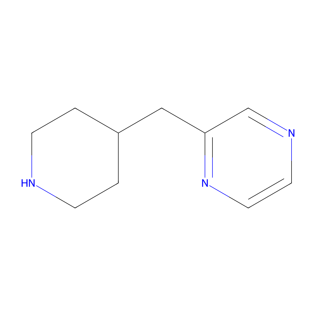 2-(Piperidin-4-ylmethyl)pyrazine molecular structure, CAS 1263281-59-9