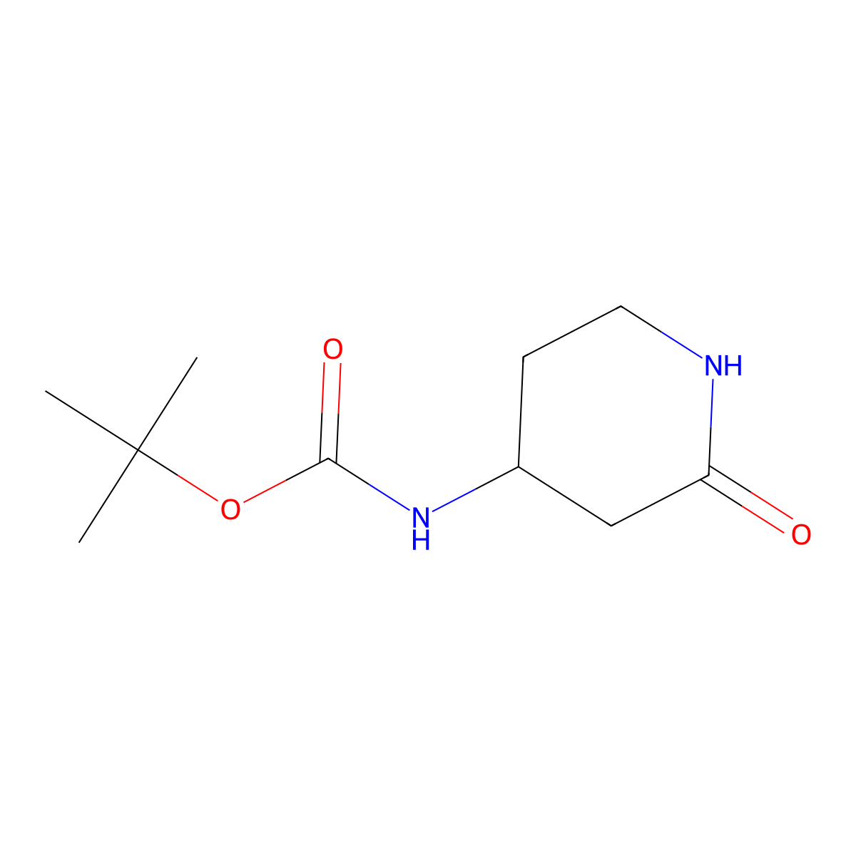 tert-butyl N-(2-oxopiperidin-4-yl)carbamate molecular structure, CAS 1263281-78-2
