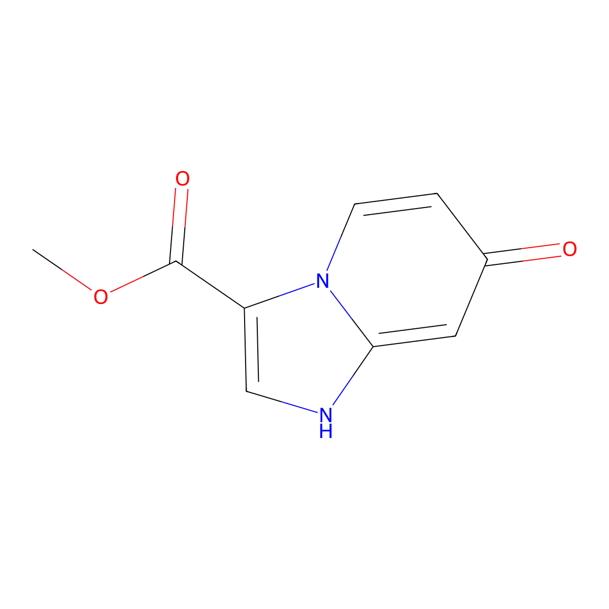 Methyl 7-hydroxyimidazo[1,2-a]pyridine-3-carboxylate molecular structure, CAS 1263281-99-7