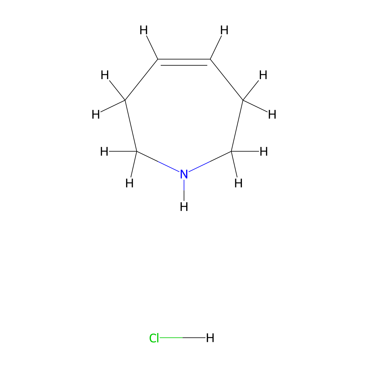 2,3,6,7-tetrahydro-1H-azepine hydrochloride molecular structure, CAS 1263282-12-7
