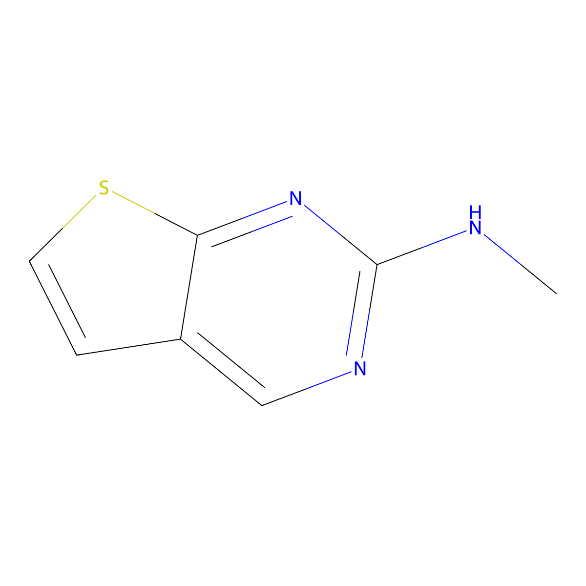 Methyl-thieno[2,3-d]pyrimidin-2-yl-amine molecular structure, CAS 1263282-74-1