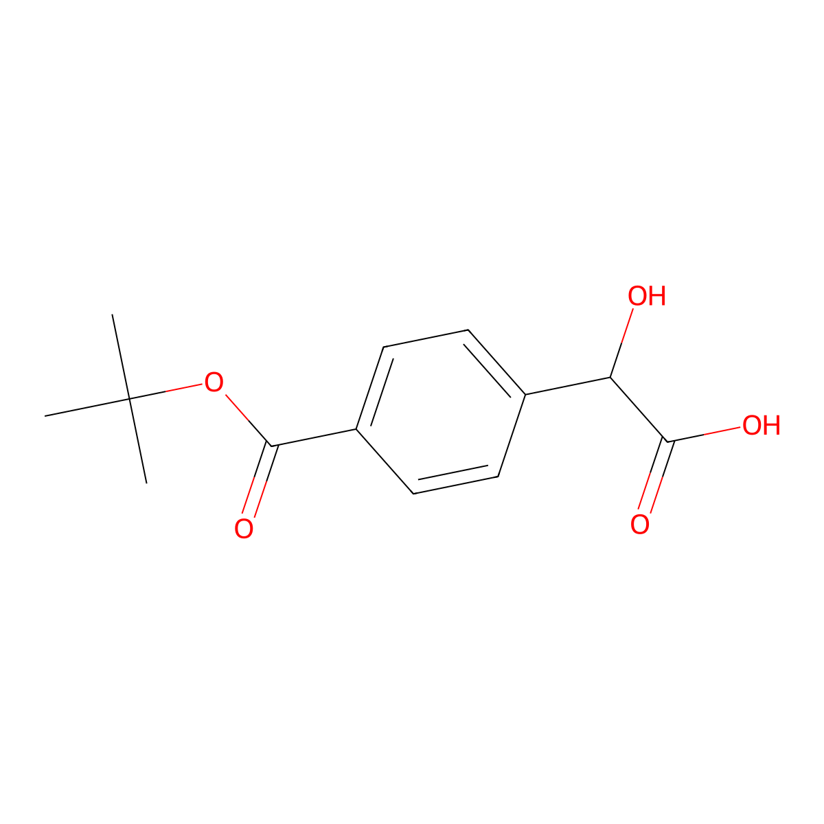 2-(4-(Tert-butoxycarbonyl)phenyl)-2-hydroxyacetic acid molecular structure, CAS 1263282-79-6