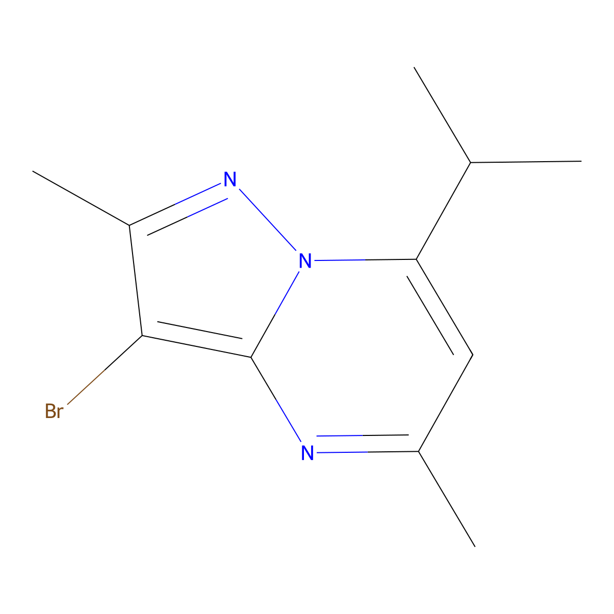 3-Bromo-7-isopropyl-2,5-dimethylpyrazolo[1,5-a]pyrimidine molecular structure, CAS 1263282-81-0