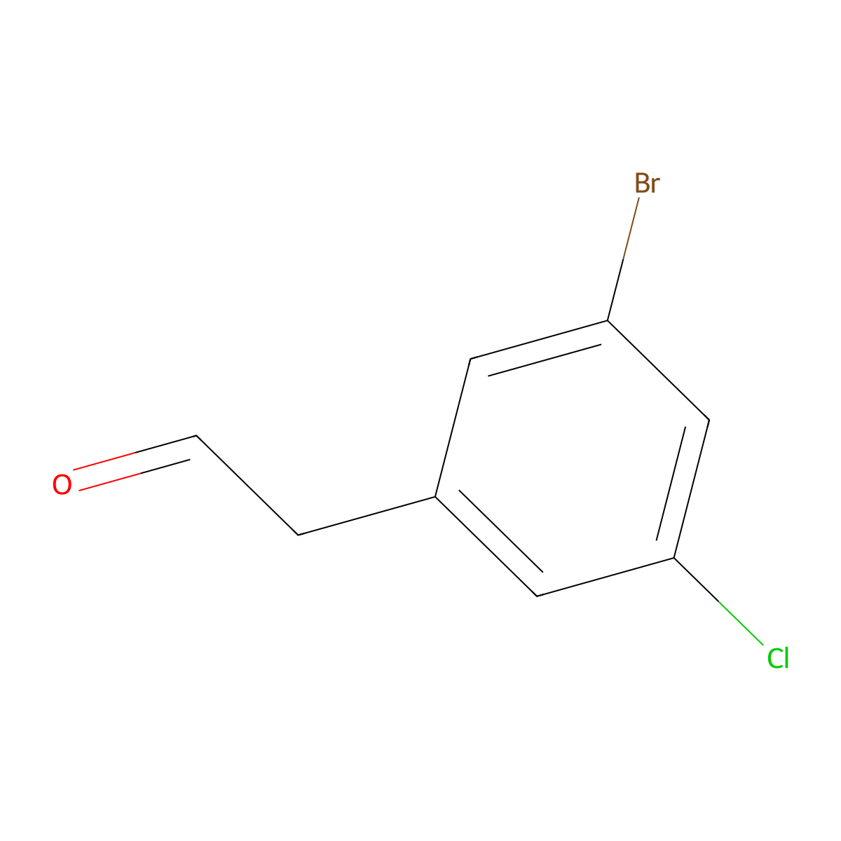 2-(3-Bromo-5-chlorophenyl)acetaldehyde molecular structure, CAS 1263282-93-4