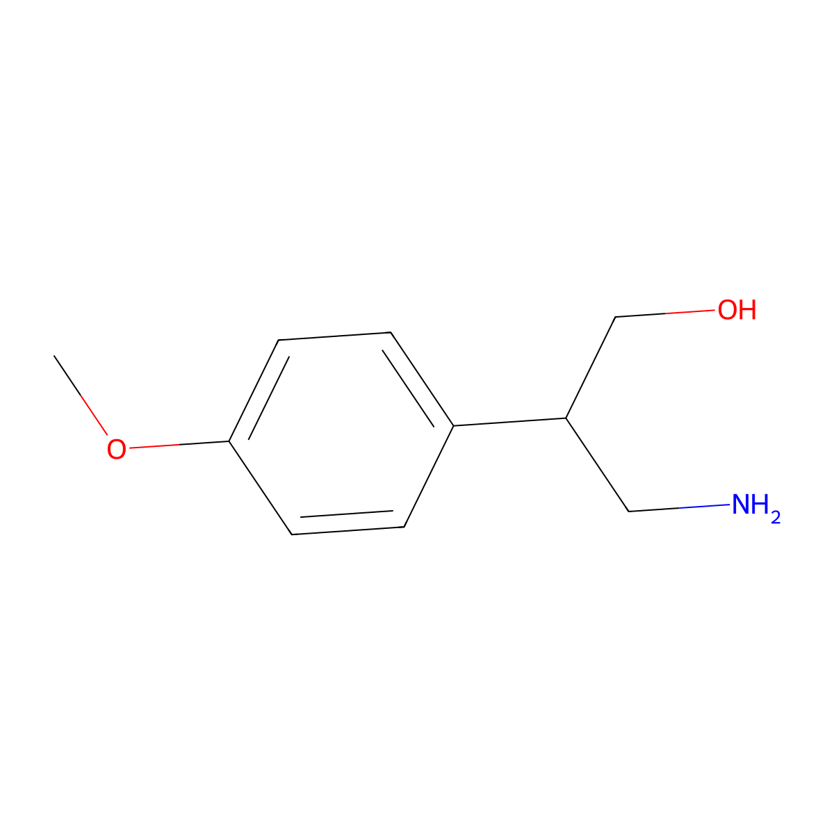 (S)-3-Amino-2-(4-methoxy-phenyl)-propan-1-ol molecular structure, CAS 1263283-33-5