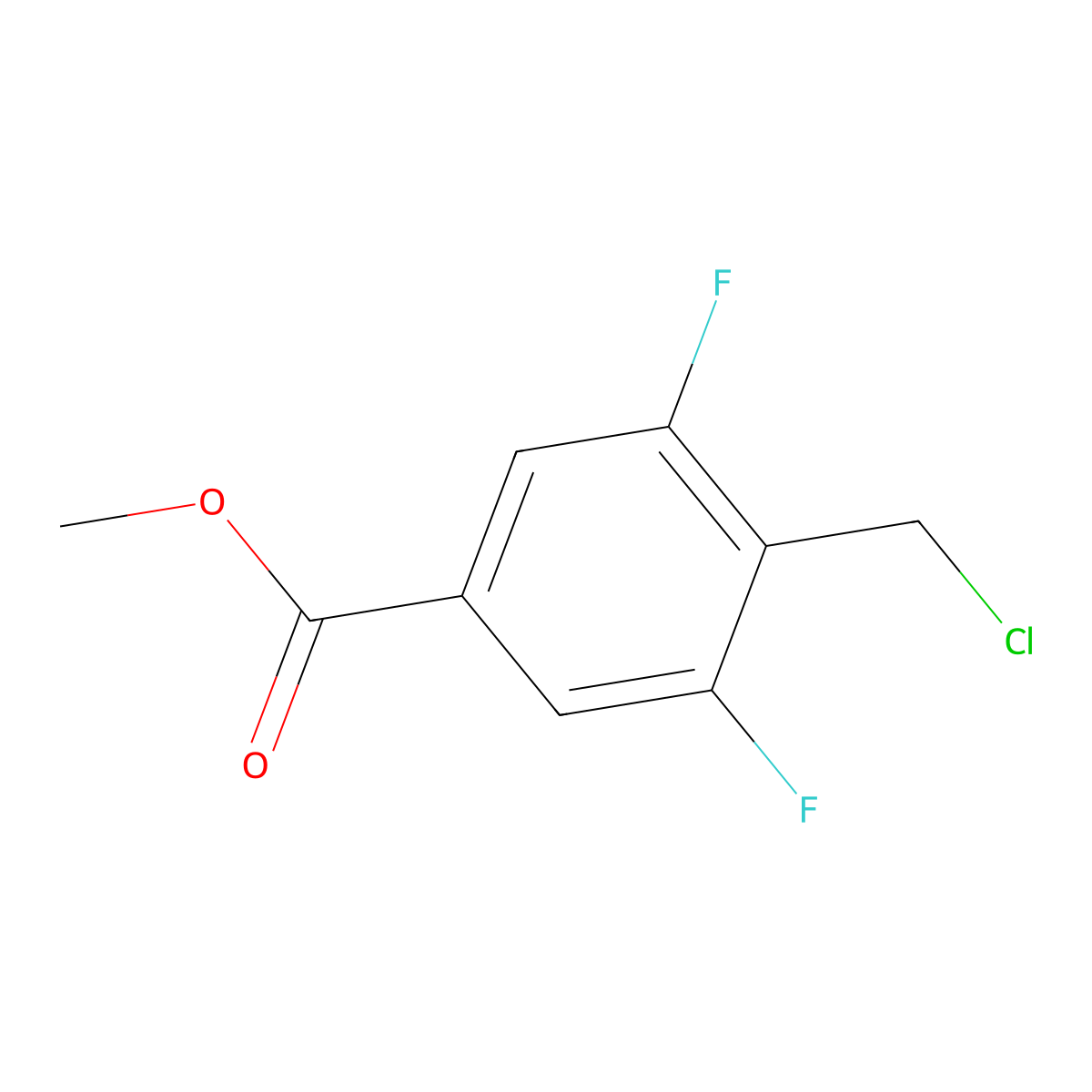 Methyl 4-(chloromethyl)-3,5-difluorobenzoate molecular structure, CAS 1263283-69-7