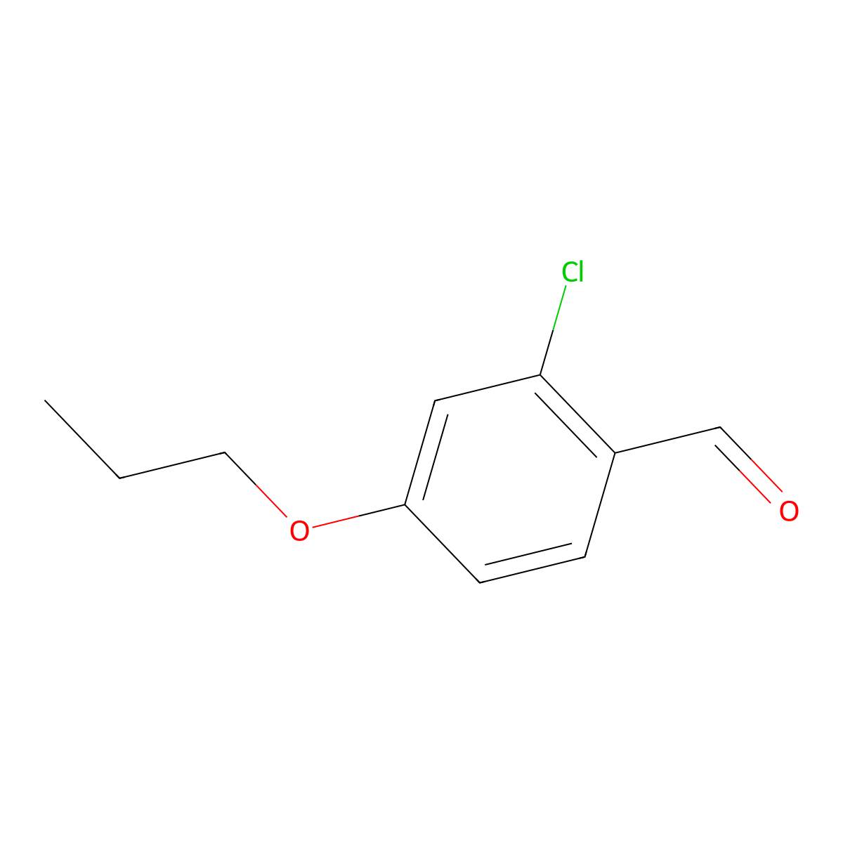 2-Chloro-4-propoxybenzaldehyde molecular structure, CAS 1263283-82-4