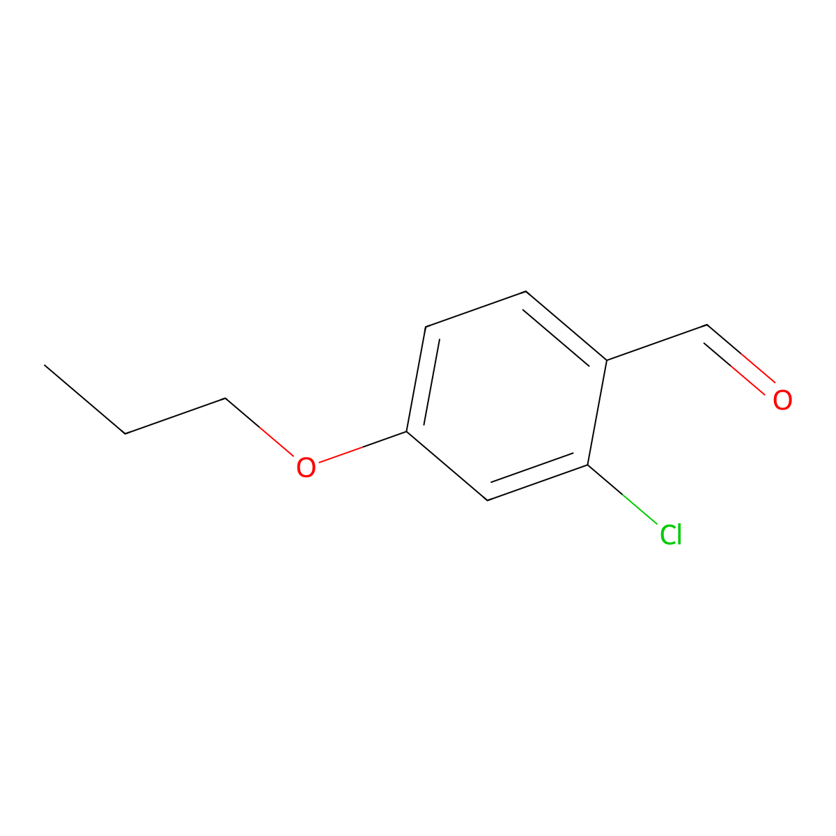 2-Chloro-4-propoxybenzaldehyde molecular structure, CAS 1263283-82-4