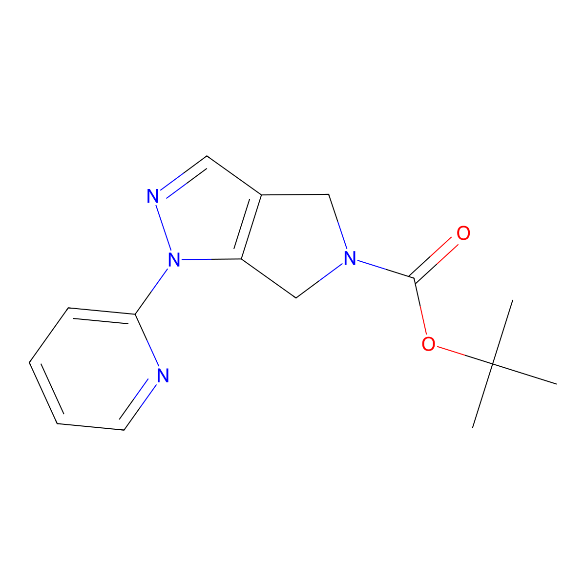 1-Pyridin-2-YL-4,6-dihydro-1H-pyrrolo[3,4-C]pyrazole-5-carboxylic acid tert-butyl ester molecular structure, CAS 1263284-28-1
