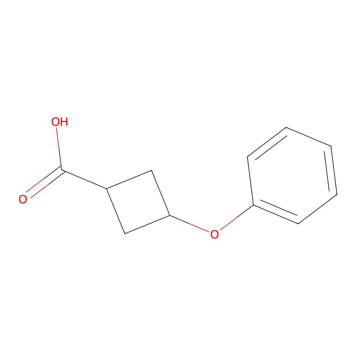 3-Phenoxycyclobutanecarboxylic acid molecular structure, CAS 1263284-46-3
