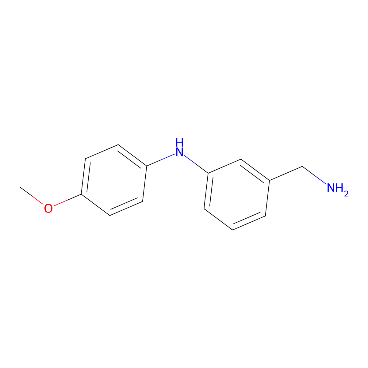 3-(aminomethyl)-N-(4-methoxyphenyl)aniline molecular structure, CAS 1263284-49-6