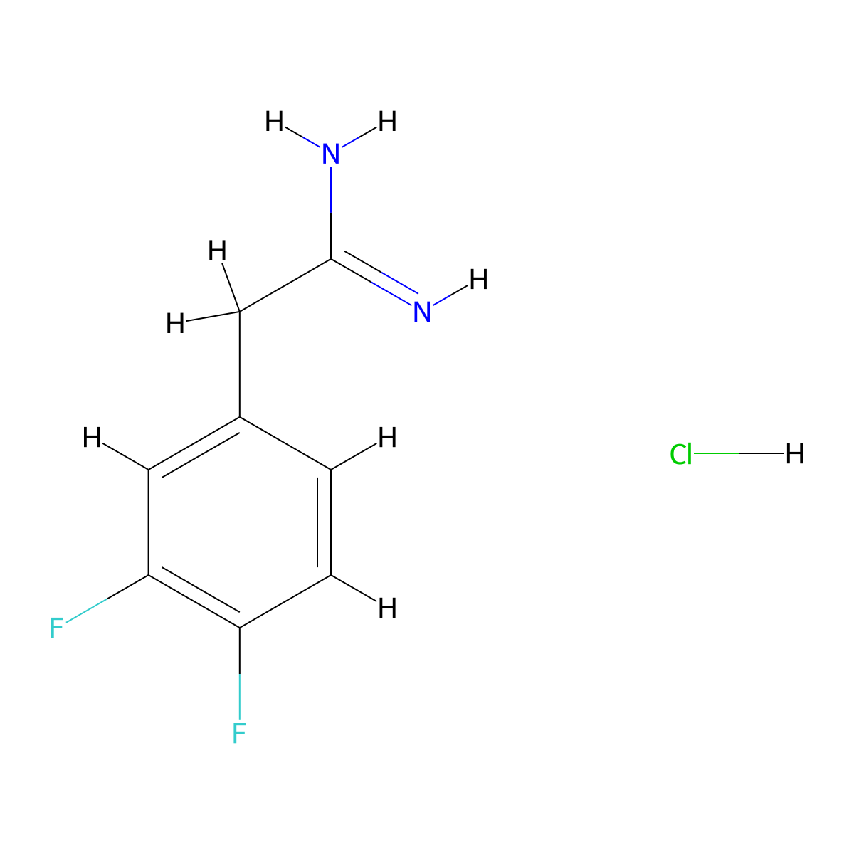 2-(3,4-Difluorophenyl)acetimidamide hydrochloride molecular structure, CAS 1263285-11-5