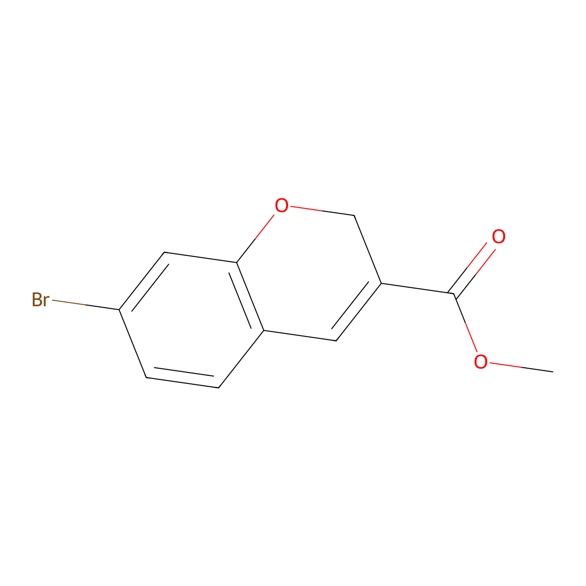 methyl 7-bromo-2H-chromene-3-carboxylate molecular structure, CAS 1263285-65-9