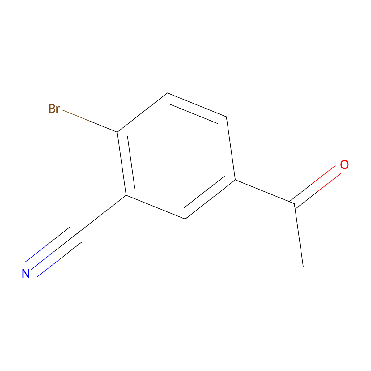 5-Acetyl-2-bromobenzonitrile molecular structure, CAS 1263285-73-9