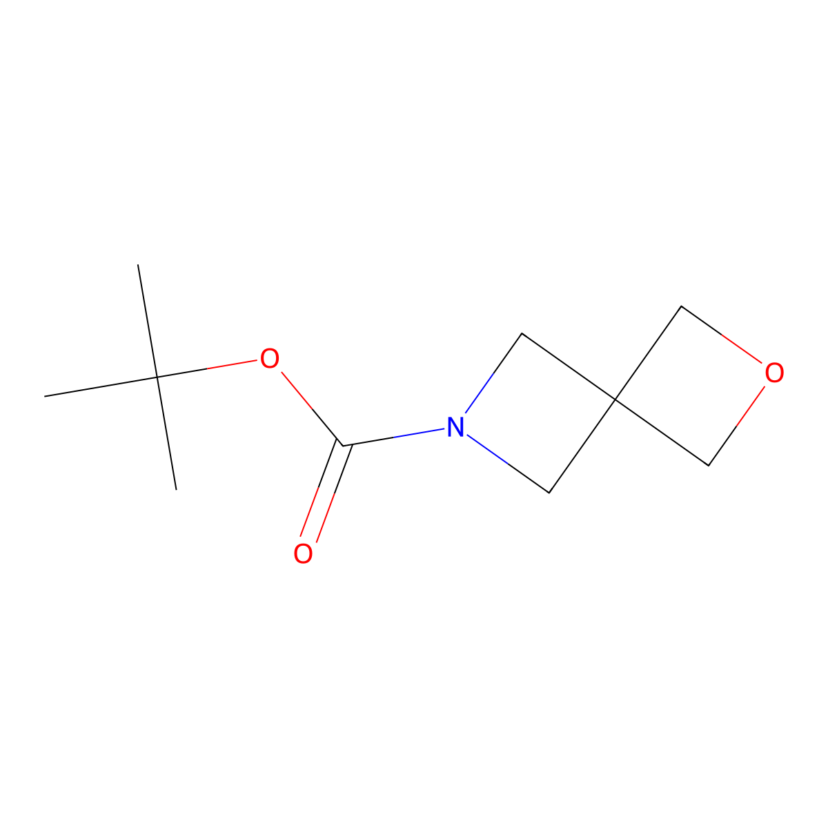 Tert-butyl 2-oxa-6-azaspiro[3.3]heptane-6-carboxylate molecular structure, CAS 1263285-88-6