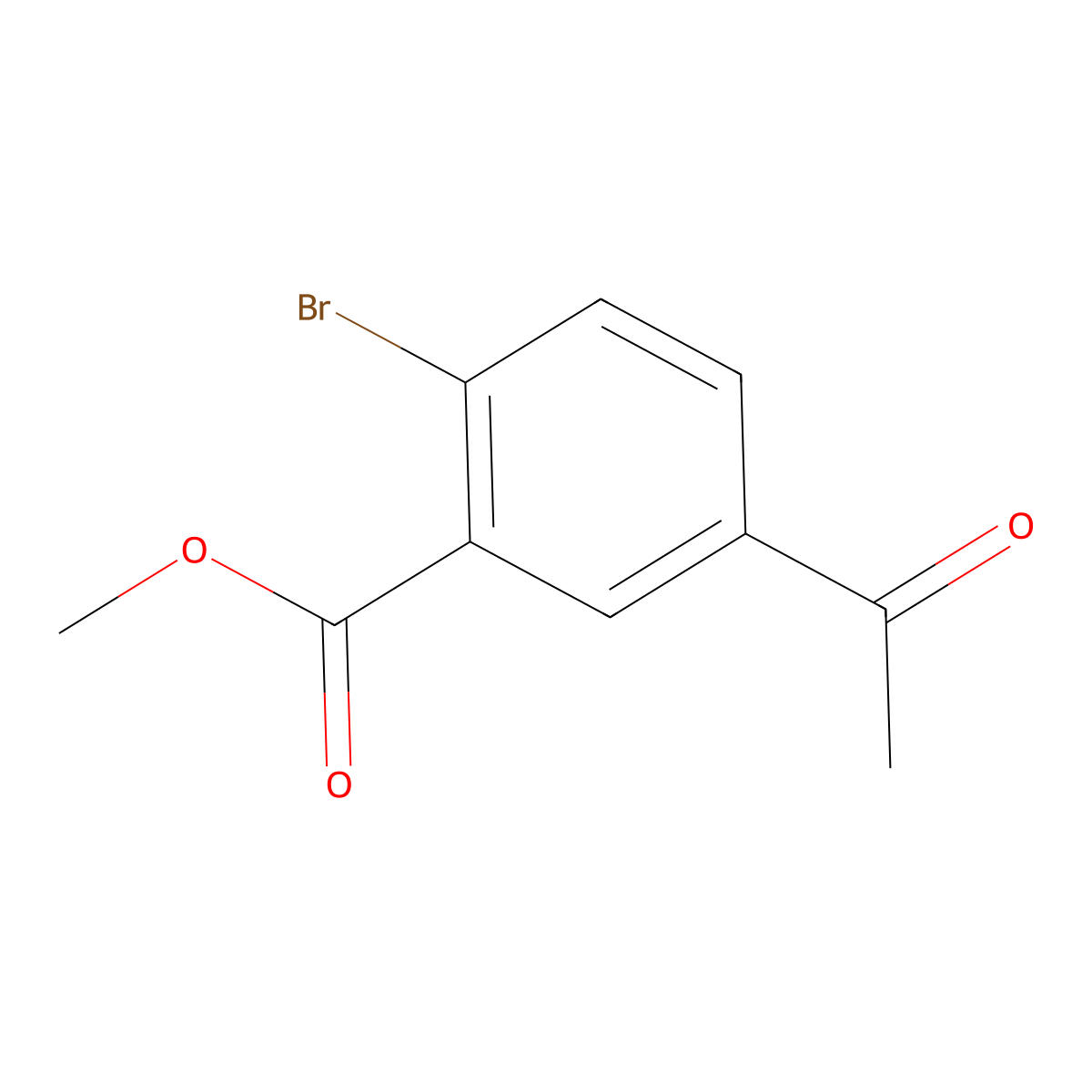 Methyl 5-acetyl-2-bromobenzoate molecular structure, CAS 1263286-07-2