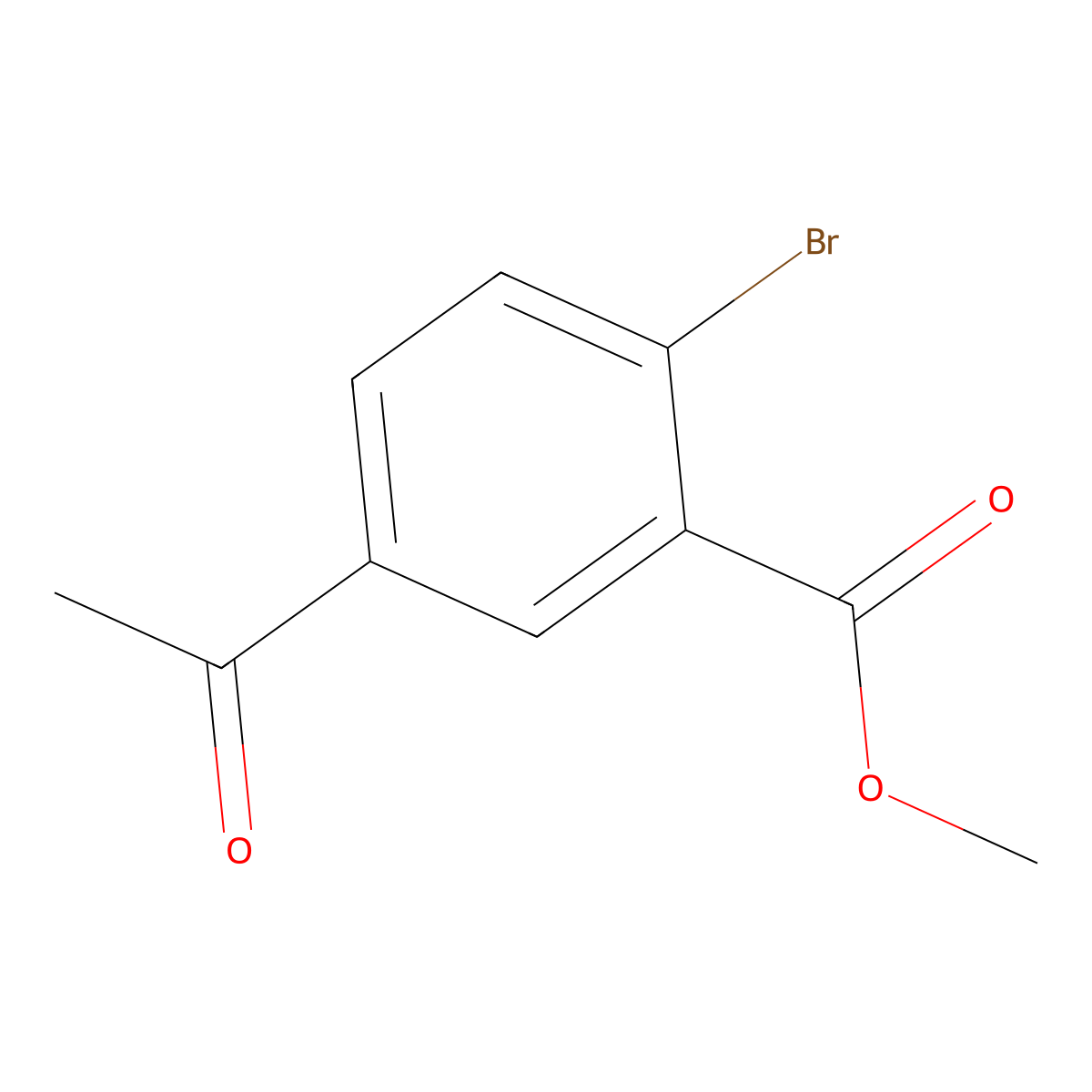 Methyl 5-acetyl-2-bromobenzoate molecular structure, CAS 1263286-07-2