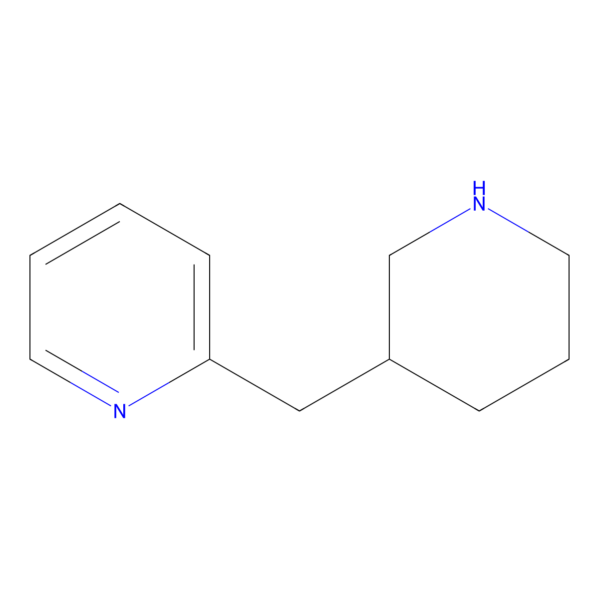 2-(3-Piperidinylmethyl)-pyridine molecular structure, CAS 1263286-40-3