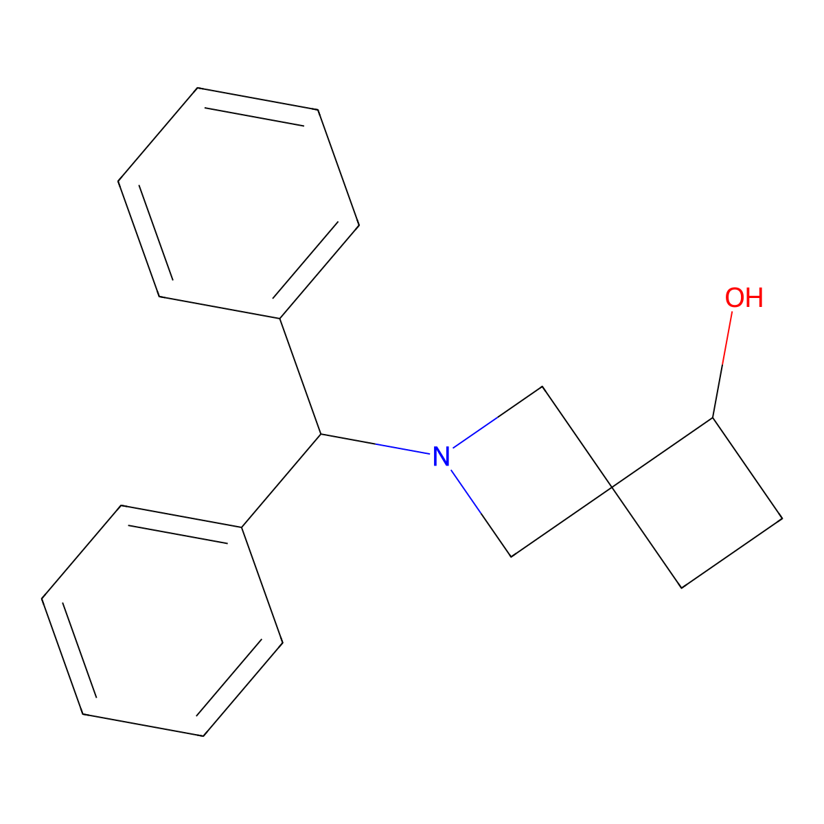 2-Benzhydryl-2-azaspiro[3.3]heptan-5-OL molecular structure, CAS 1263296-81-6