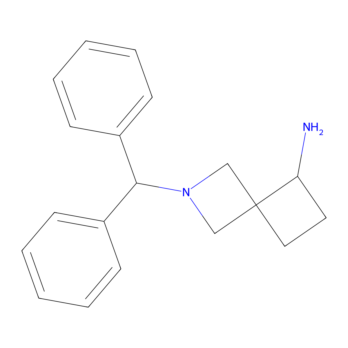 2-(Diphenylmethyl)-2-azaspiro[3.3]heptan-5-amine molecular structure, CAS 1263296-82-7