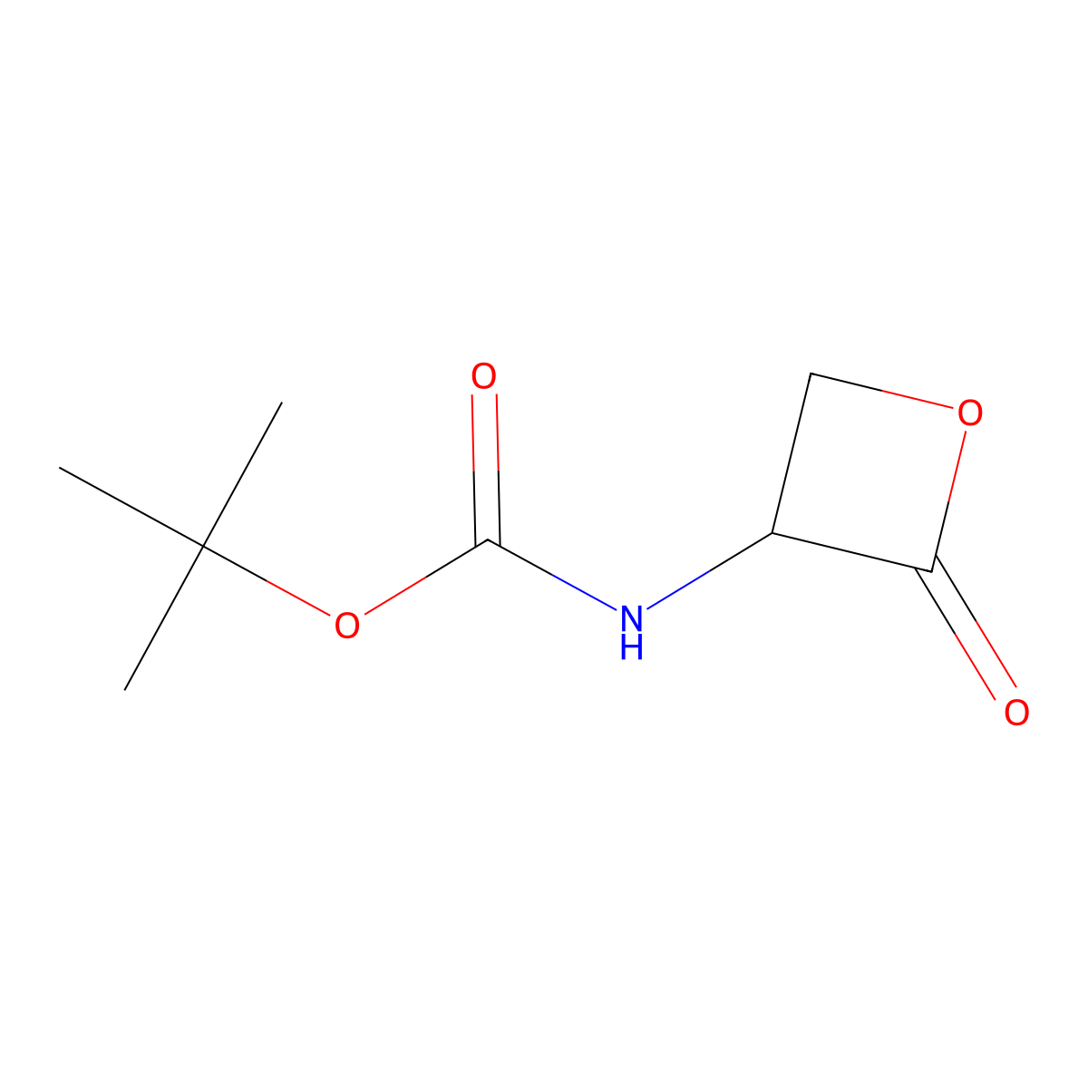 (R)-tert-Butyl (2-oxooxetan-3-yl)carbamate molecular structure, CAS 126330-77-6