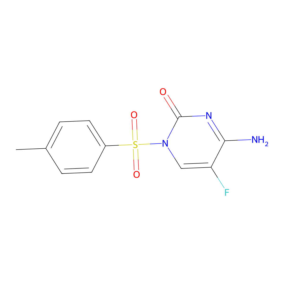 4-Amino-5-fluoro-1-[(4-methylphenyl)sulfonyl]-2(1H)-pyrimidinone molecular structure, CAS 1263302-64-2