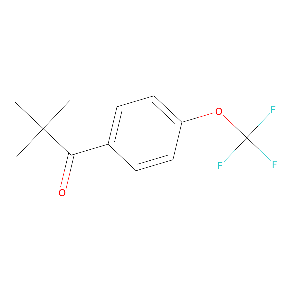 t-Butyl 4-(trifluoromethoxy)phenyl ketone molecular structure, CAS 1263313-09-2