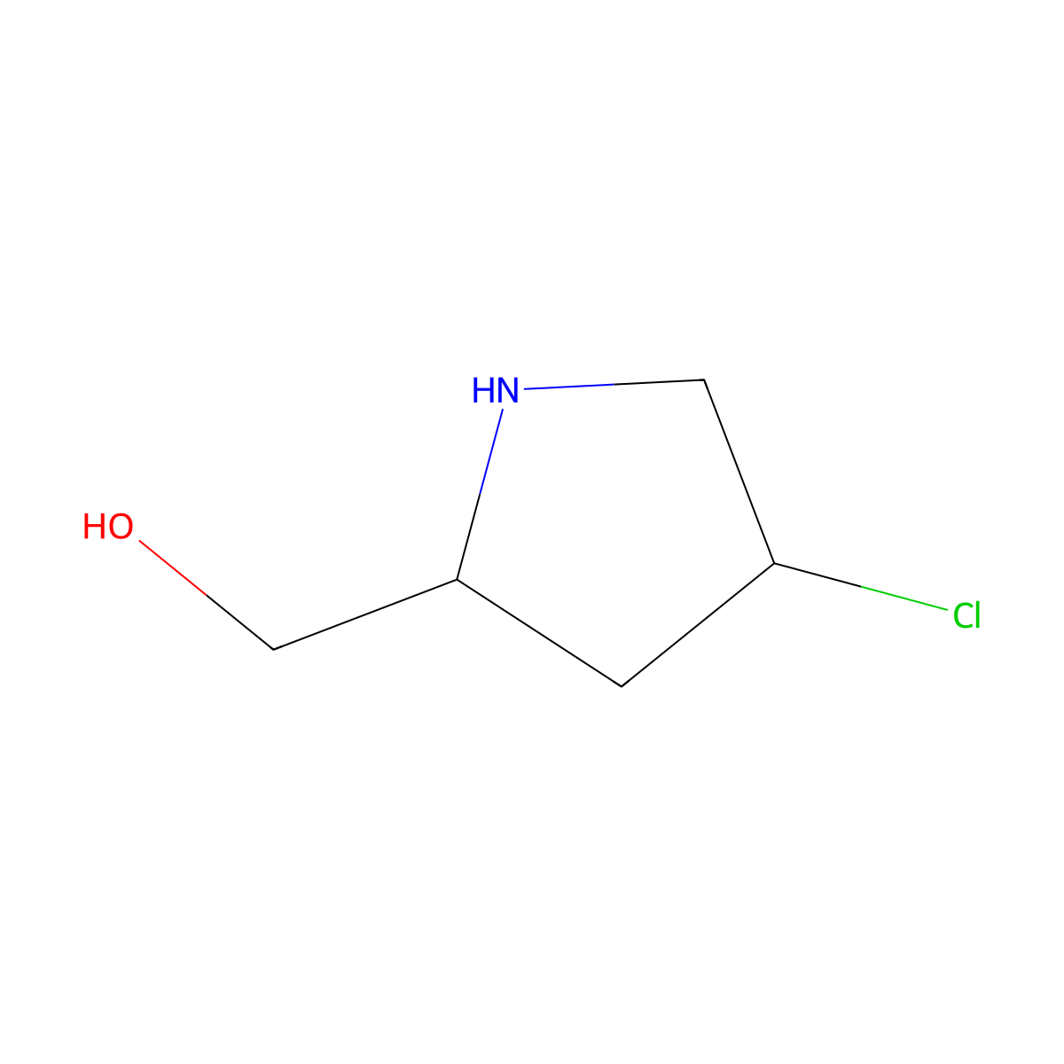 [(2S,4S)-4-chloropyrrolidin-2-yl]methanol molecular structure, CAS 1263314-34-6